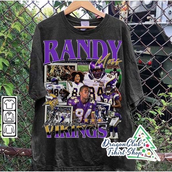 Vintage 90S Graphic Style Randy Moss T-Shirt-image