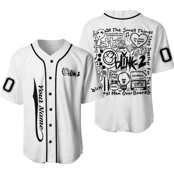 B182 Doodle Art Baseball Jersey