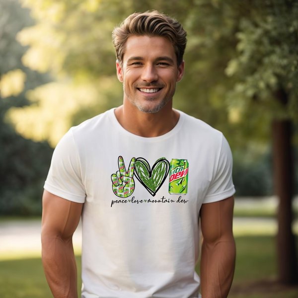 Peace Love Diet Mountain Dew T-Shirt-image