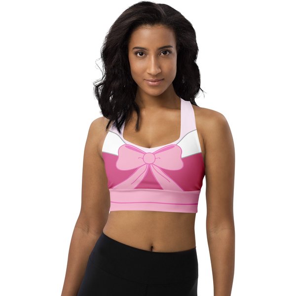 Cinde Pink Dress Princess Running Costume Longline Sports Bra-image