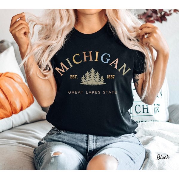 Michigan Shirt, Great Lakes State Tee-image