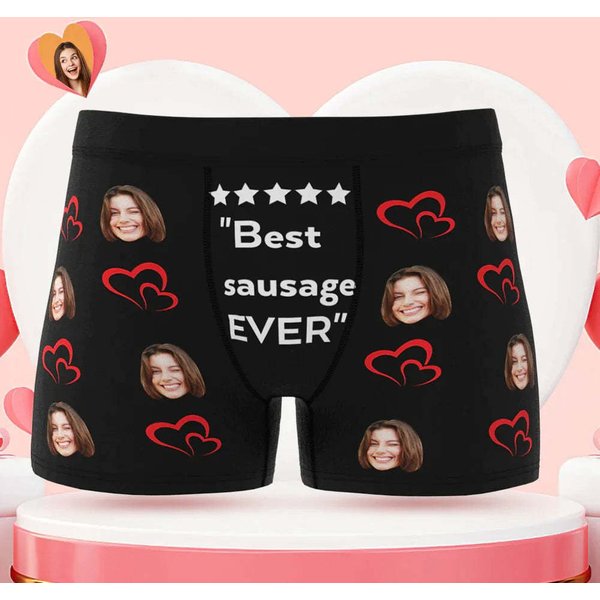 Custom Men's Face Boxer Briefs Best Sausage Ever