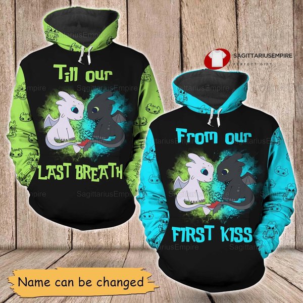 Couple Night Fury And Light Fury Hoodie, Toothless Couple Hoodie-image