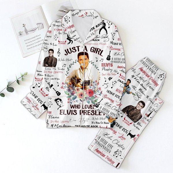 Elvis Presley Pajamas Set, Rock And Roll Pajamas, Elvis Presley Pajamas Set,-image