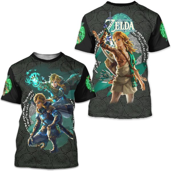 The Legend Of Zelda: Tears Of The Kingdom Video Game 3D T-Shirt-image