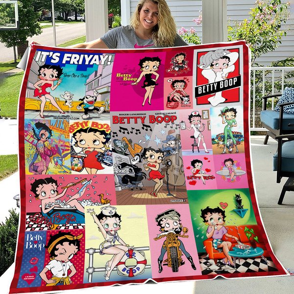 Betty Boop Cute Fleece Blanket-image