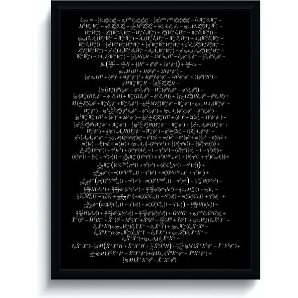 Theoretical Physics Equations Model Lagrangian Particle Physics Premium Matte Vertical Poster-image