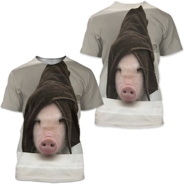 Summer Latest Animal Pig 3D Printing Popular 3D Printed T Shirt-image