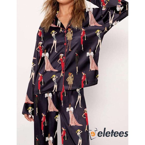 Vintage Barbie Long Sleeve Pajama Set