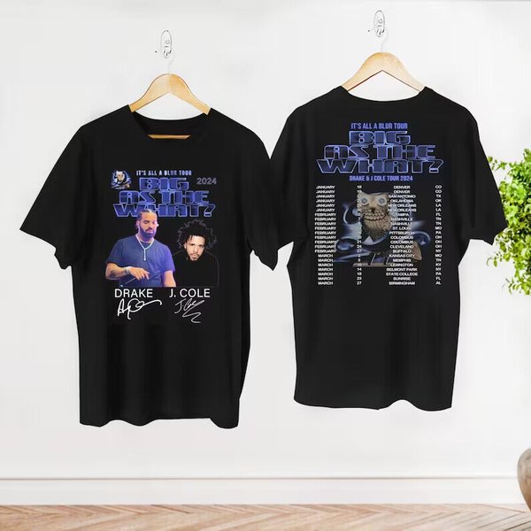 Drake J Cole Big As The What Tour 2024 T-Shirt, Drake J Cole Fan Gift-image