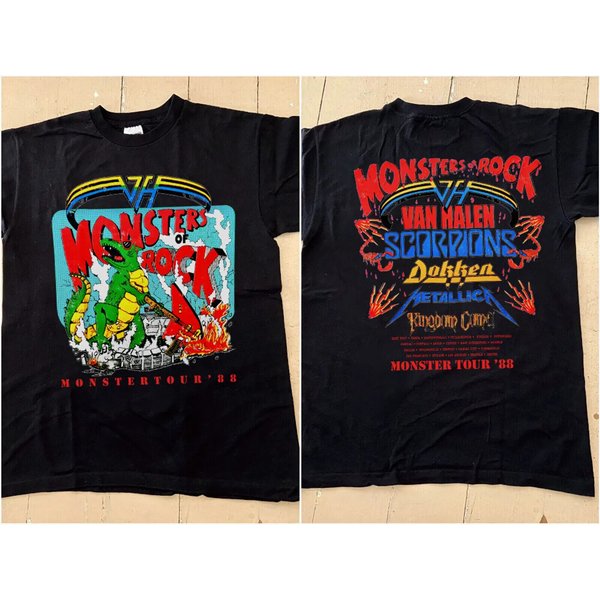 Monster Of Rock T-Shirt, Vintage 1988 Monters Of Rock Tour-image