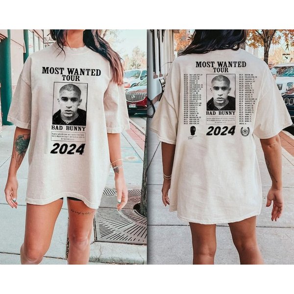 Bad Bunny Most Wanted Tour Merchandise Shirt-image
