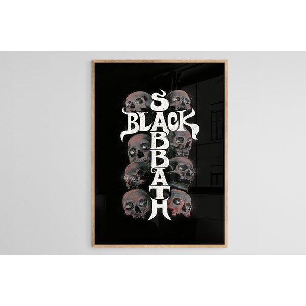 Black Sabbath, Black Sabbath Wall Art, Music Poster, Heavy Metal Poster-image