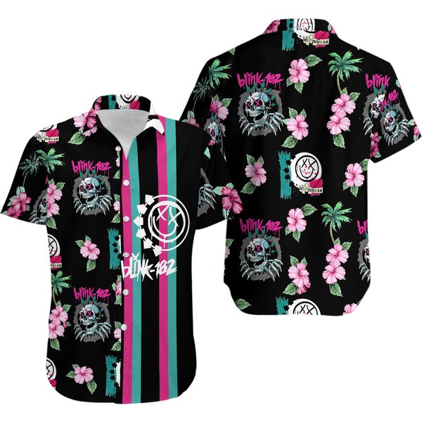 B182 Stylish Button-Up Hawaiian Shirt-image