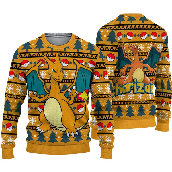 Charizard Video Games Ugly Christmas Sweater-image