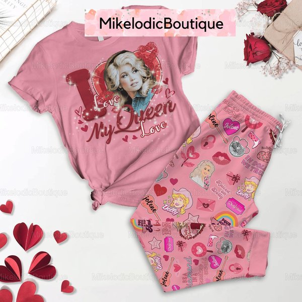Dolly Parton Pajamas Set, Dolly Parton Holiday Pajamas Set-image