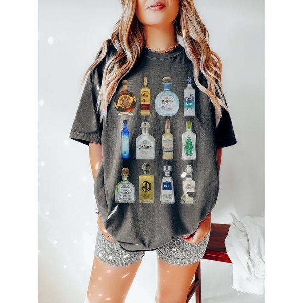 Vintage Tequila Tshirt Oversized Trendy Shirt Tequila Lover Tee-image