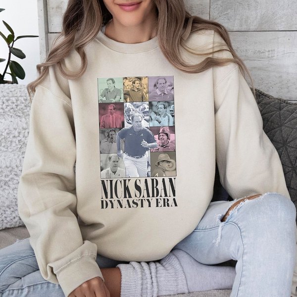 Nick Saban Dynasty Era Albm Football Sweatshirt, Nick Saban Football 90S Fan Gift-image