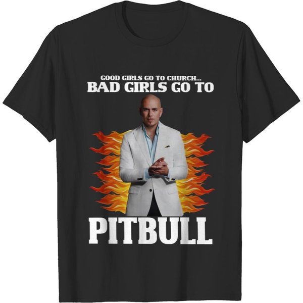 Pitbull Shirt, Good Girls Go To Church Bad Girls Go To Pitbull Shirt-image