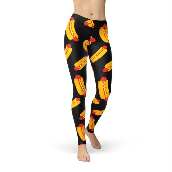 Hotdog Print Leggings-image
