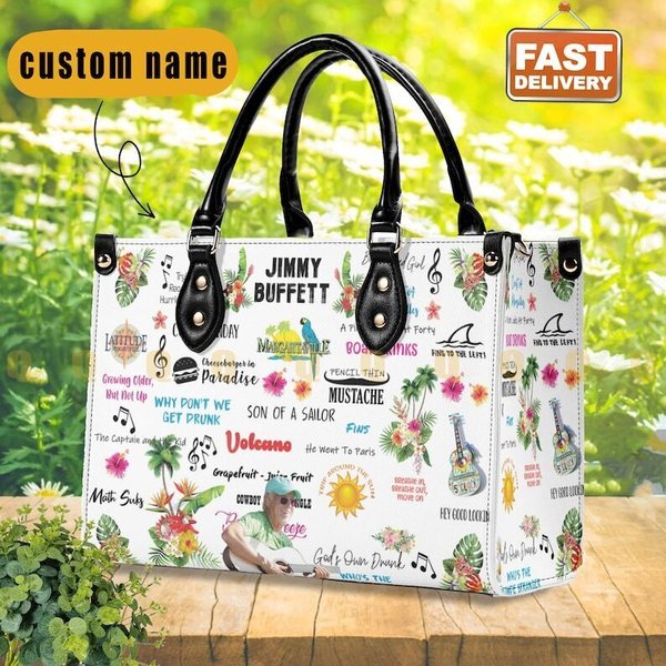 Jimmy Buffett Handbag, Music Lover Leather Bag-image