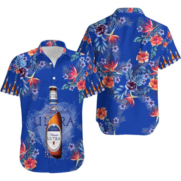 Tropical Hibicus Michelob Ultra Hawaiian Shirt-image
