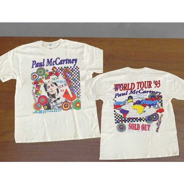 Vintage 1993 P Mccartney New World Tour Hollywood Bowl T-Shirt-image