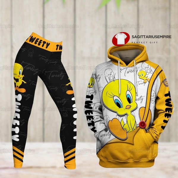 Tweety Hoodie And Leggings, Tweety Hoodie Leggings Sets-image