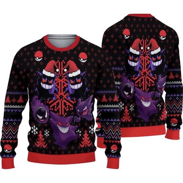 Gengar Ghastly Ugly Christmas Sweater-image