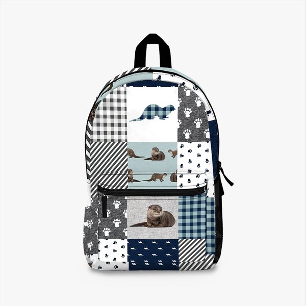 Otter Cute Patchwork Backpack-image