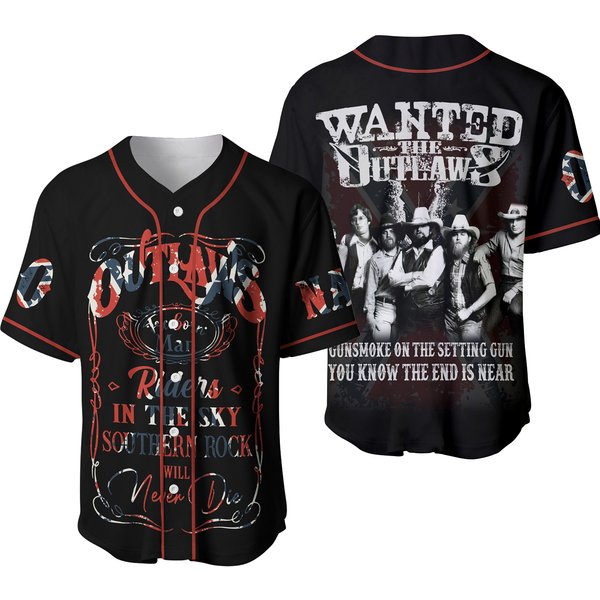 Outlaws Southern Rock Baseball Jersey-image