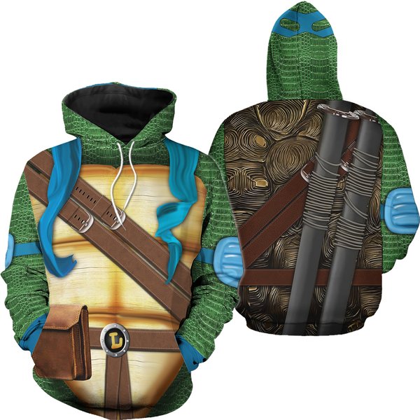 Leonardo Turtle Halloween Costume 3D Hoodie-image