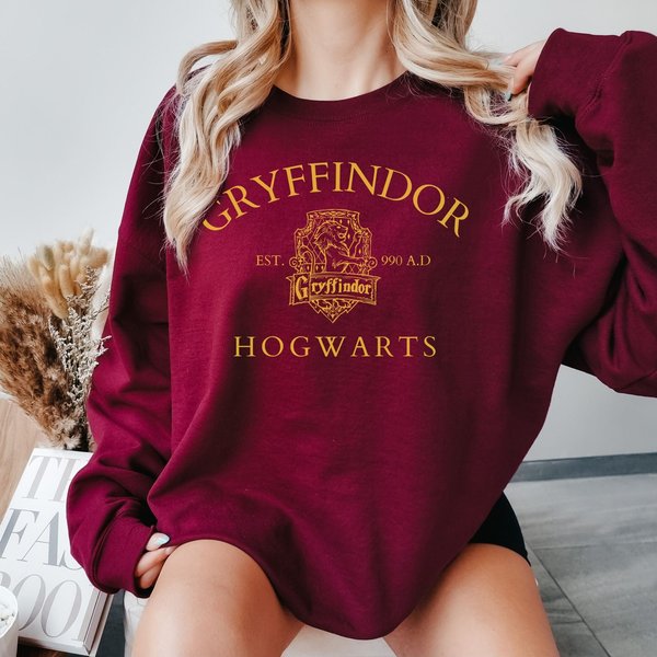 Classic Wizard House Sweatshirt, Hogwarts House Sweatshirt-image
