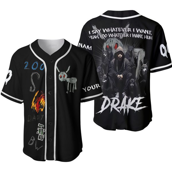 Customized Drake I Say Whatever I Want Baseball Jersey-image