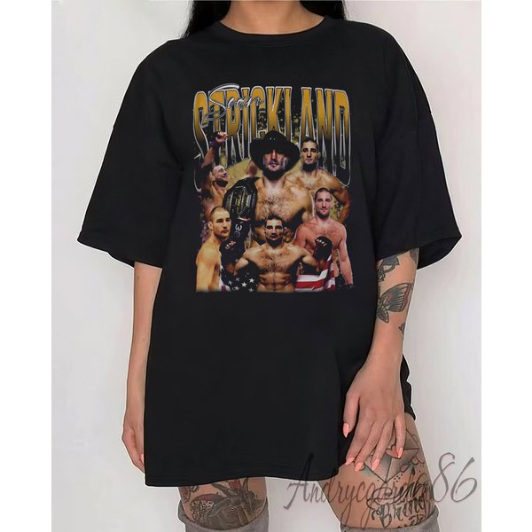 Sean Strickland Vintage Shirt, Sean Strickland Shirt, American Mixed Martial Artist T-Shirt-image