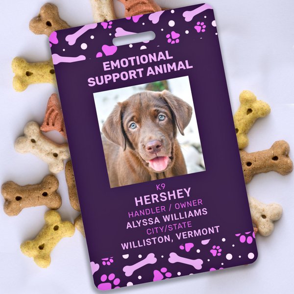 Emotional Support Animal Id Service Pet Dog Photo Badge-image