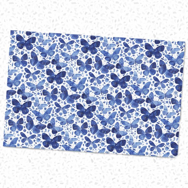 Butterflies Watercolor Indigo Tissue Paper-image