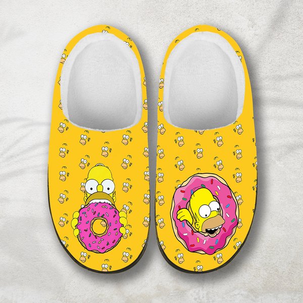 The Simpsons Cozy Unisex Winter Slippers, The Simpsons Winter Shoes-image