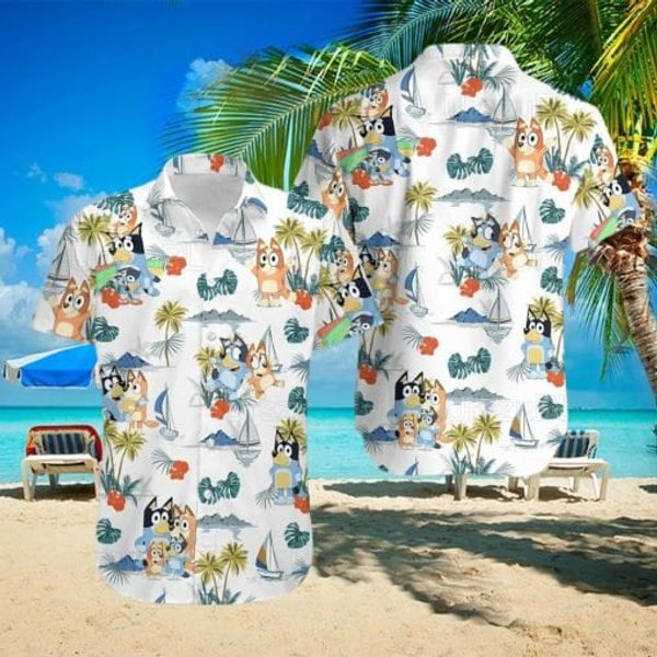 Blueydad Blue Dog Hawaiian Shirt-image