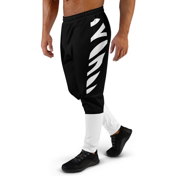 Men's Cincinnati Fan Joggers/team Colors Black With White Tiger Striped