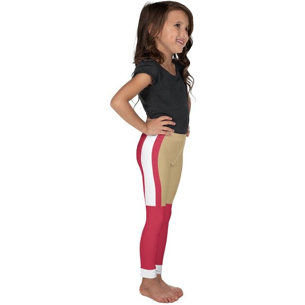 Kids San Francisco Football Uniform/Team Colors With White Scarlet And Gold Stripes-image