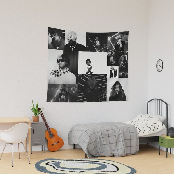 Ken Carson | B&W Collage Tapestry-image