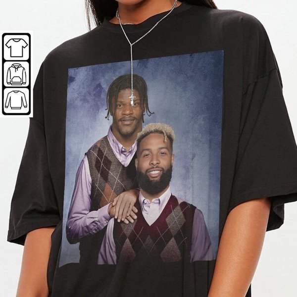 Lamar Jackson Obj Odell Beckham Jr Baltimore Football T Shirt-image