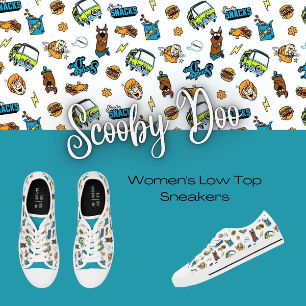 Scooby Doo Women's Low Top Sneakers, Scooby Doo Women's Low Top Sneakers
