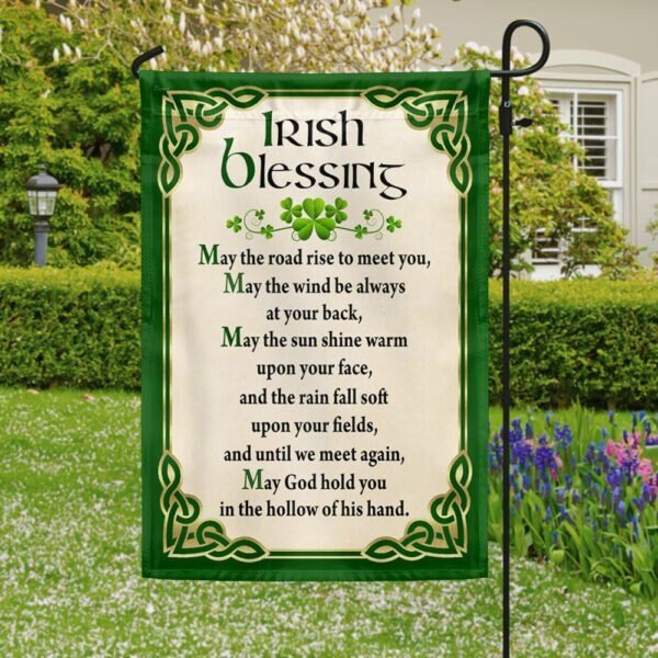 Saint Patricks Day Garden Flag, The Irish St. Patricks Day Flags, Irish Blessing Flag-image
