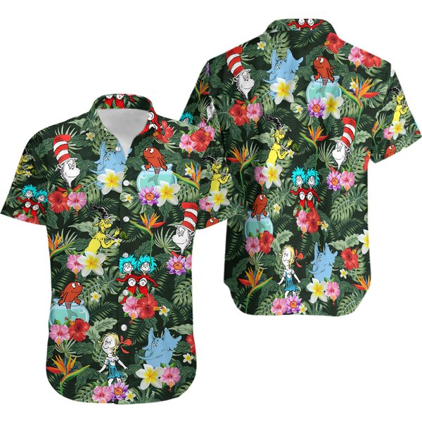 Cat In Stovepipe Hat Hawaiian Shirt-image