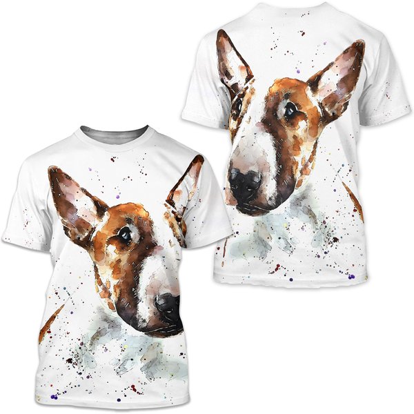 Unisex English Bull Terrier 3D T-Shirt-image