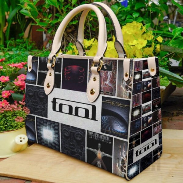 Tool Band Leather Handbag With Ziplock,