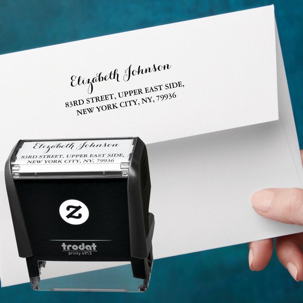 Create Personalized Elegant Name Return Address Self-Inking Stamp-image