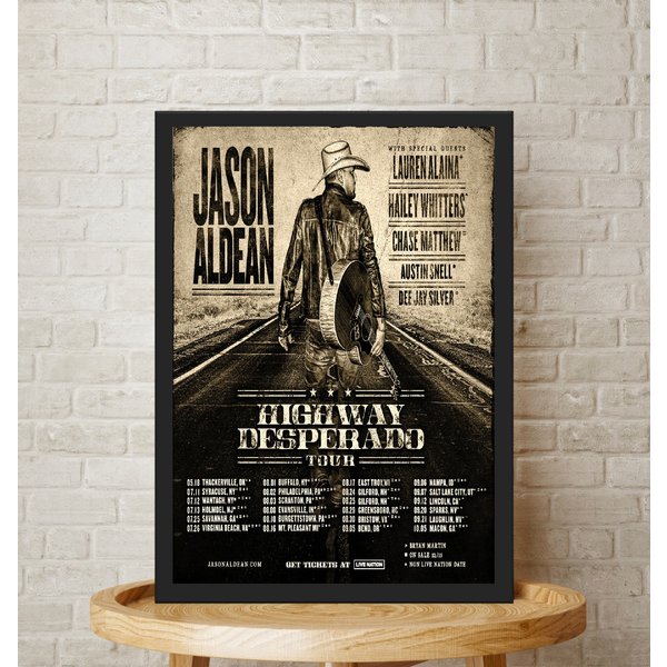 Jason Aldean Highway Desperadd 2024 Tour Poster-image